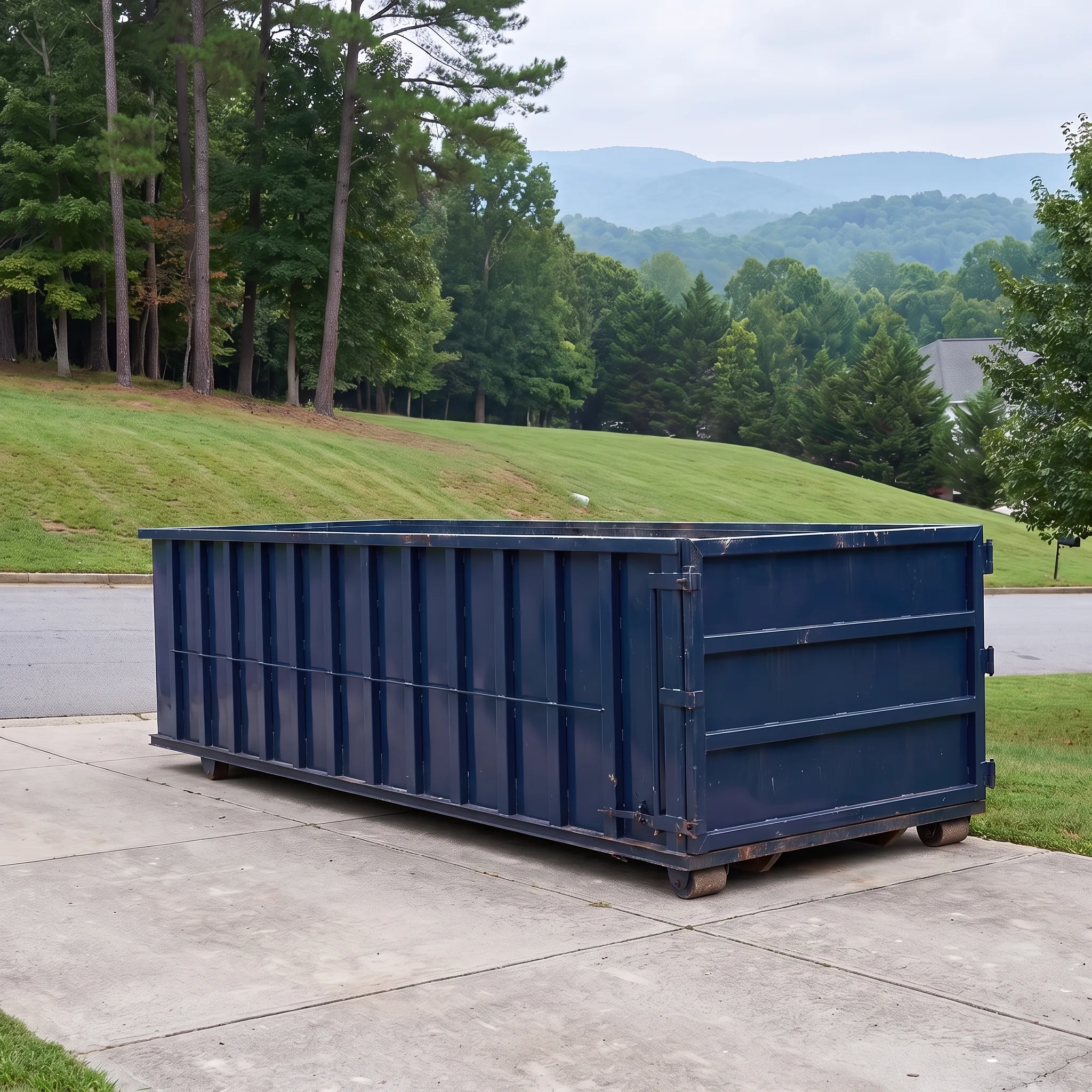 Dumpster on a Knoxville, TN job site